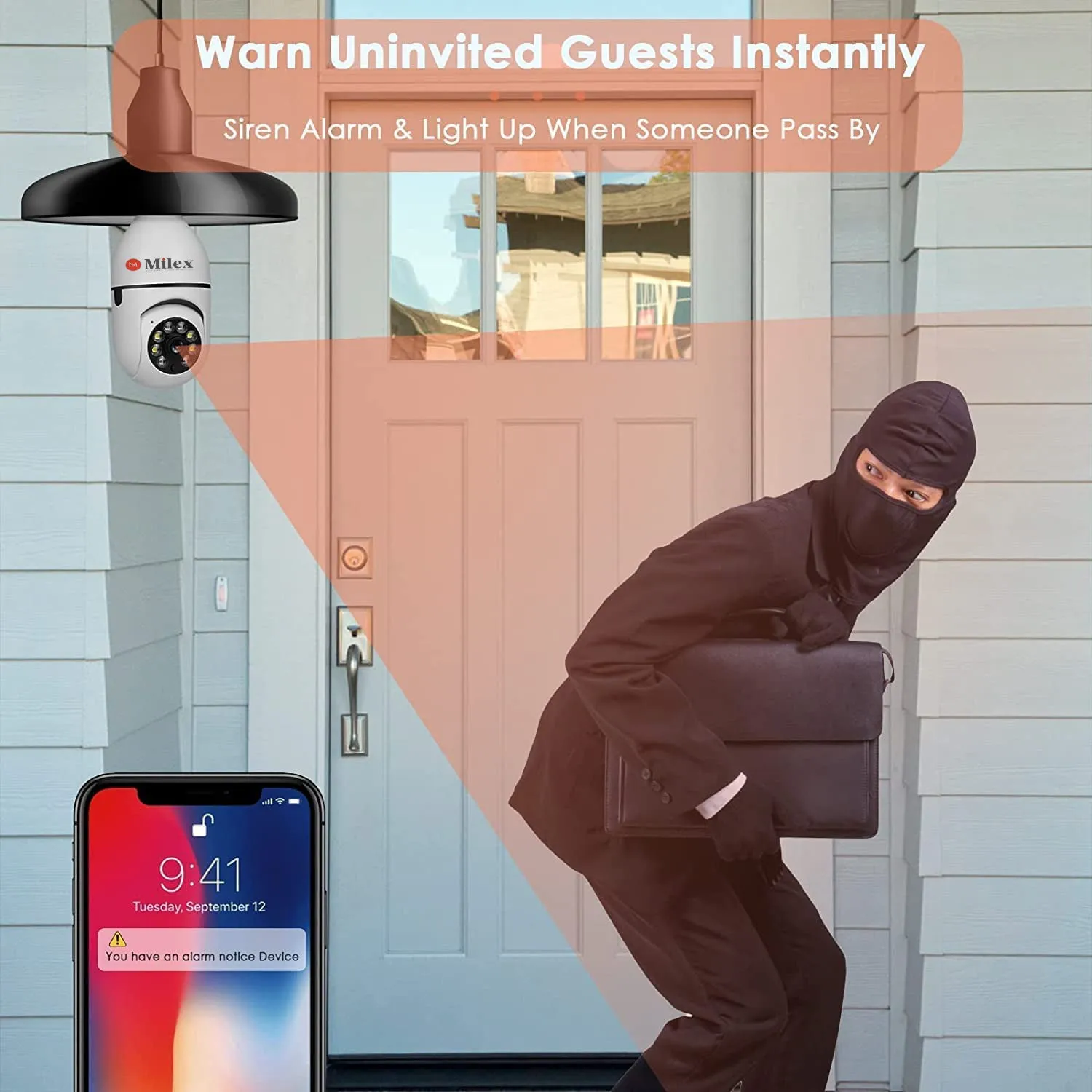 Milex light bulb security camera  2 Pack
