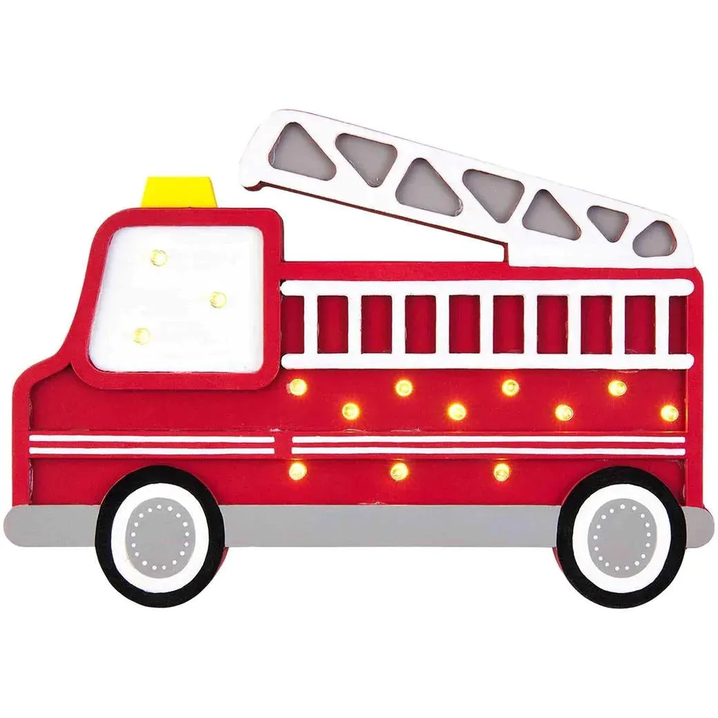 Mud Pie Firetruck Wood Night Light