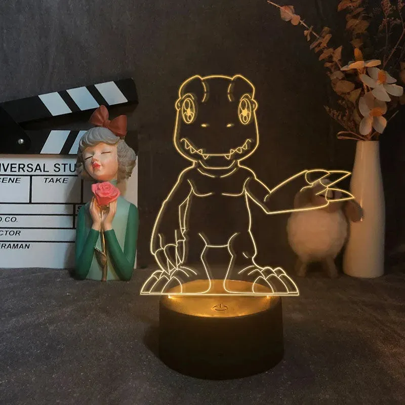 New Digimon Adventure Acrylic Table Lamp Agumon Anime Night Light
