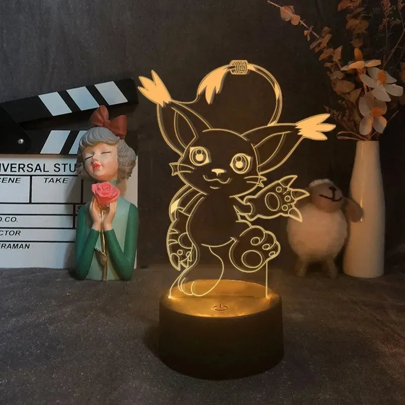 New Digimon Adventure Acrylic Table Lamp Agumon Anime Night Light