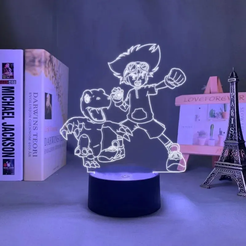 New Digimon Adventure Acrylic Table Lamp Agumon Anime Night Light