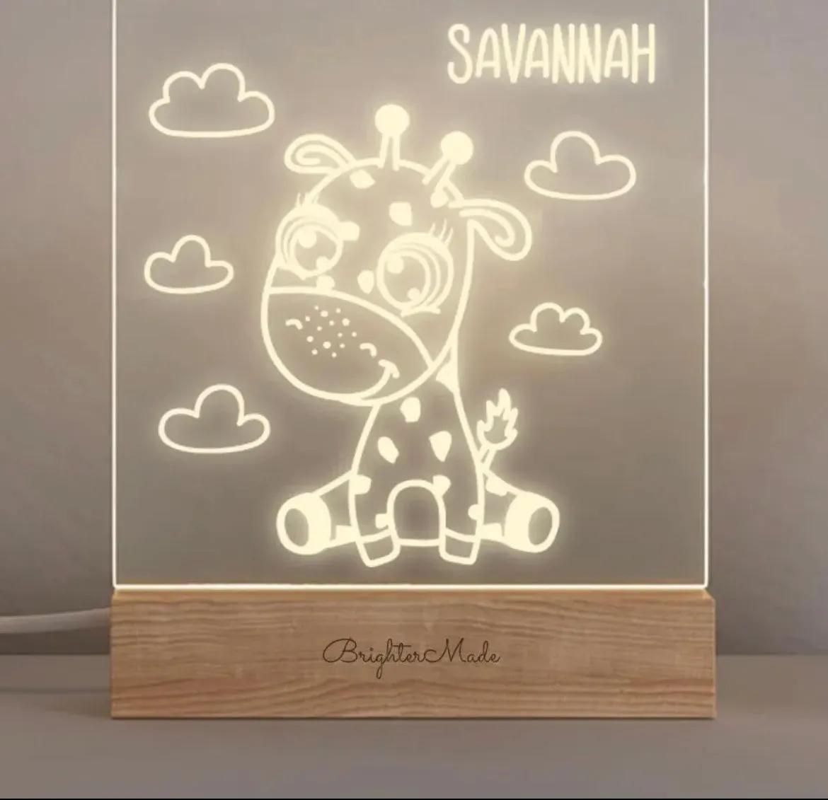 Personalised Night Light - Nursery Name Light