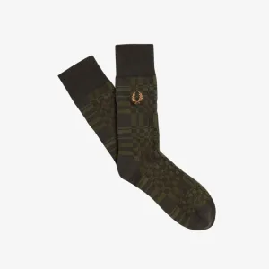 Tartan Socks (Night Green   Light Rust)